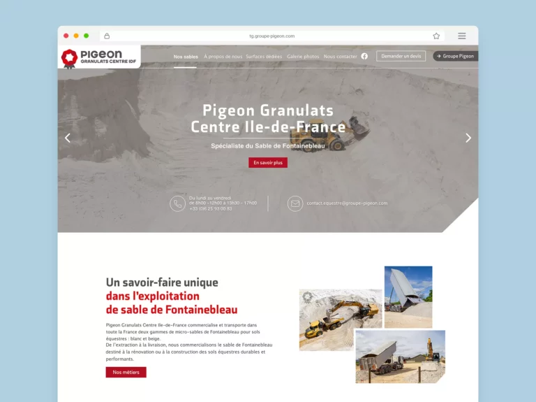 Homepage - Pigeon Granulats