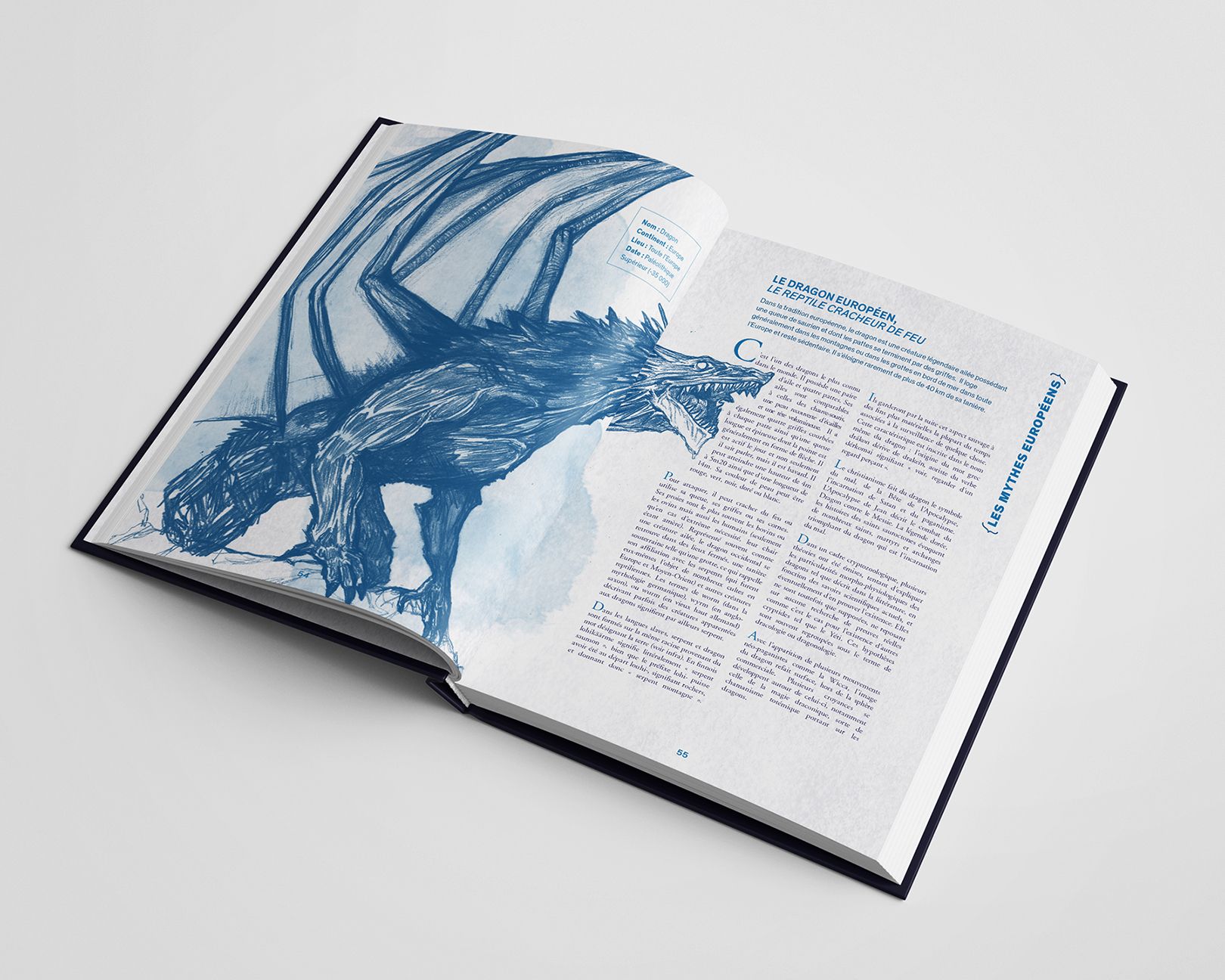 Dragon européen pour le recueil Mytho(zoo)logie