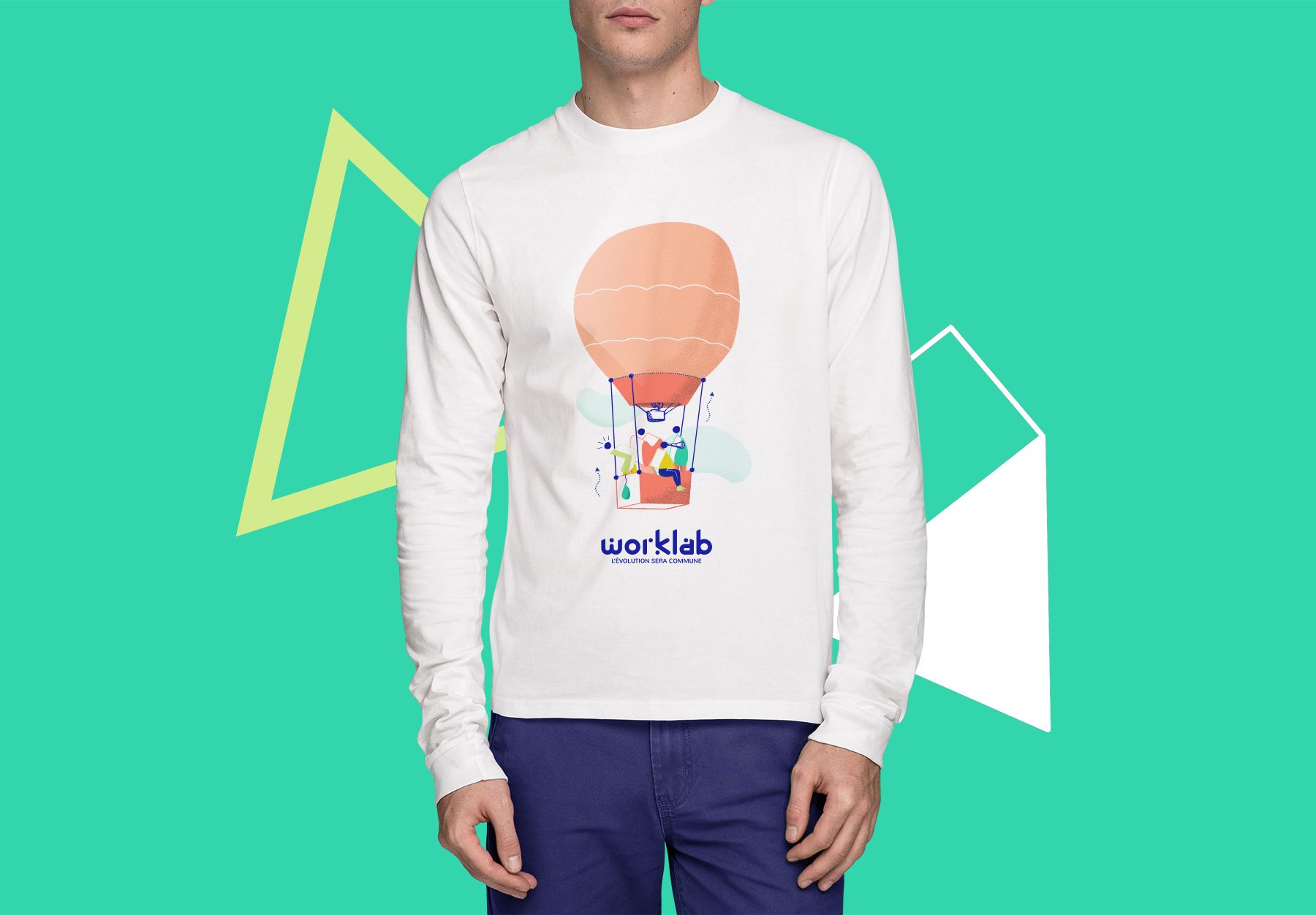 Un prototype de support éditorial pour Worklab : sweat-shirt